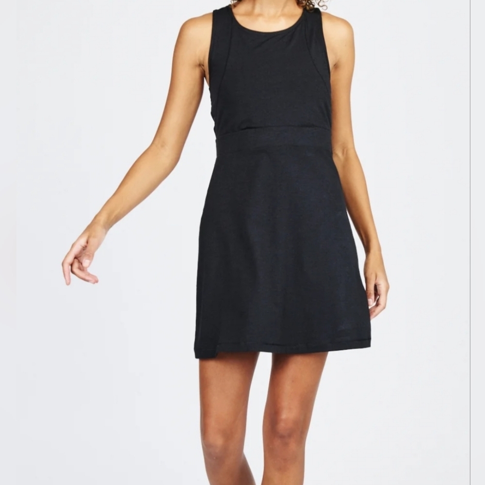 Tasc Black Rhythm Racer Back Dress Size Small NWT Organic Sporty
